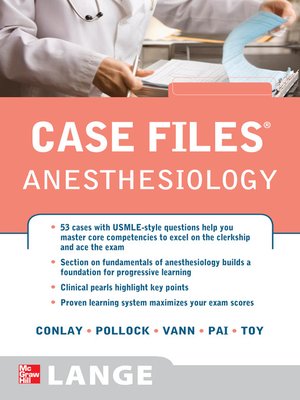 cover image of Case Files Anesthesiology